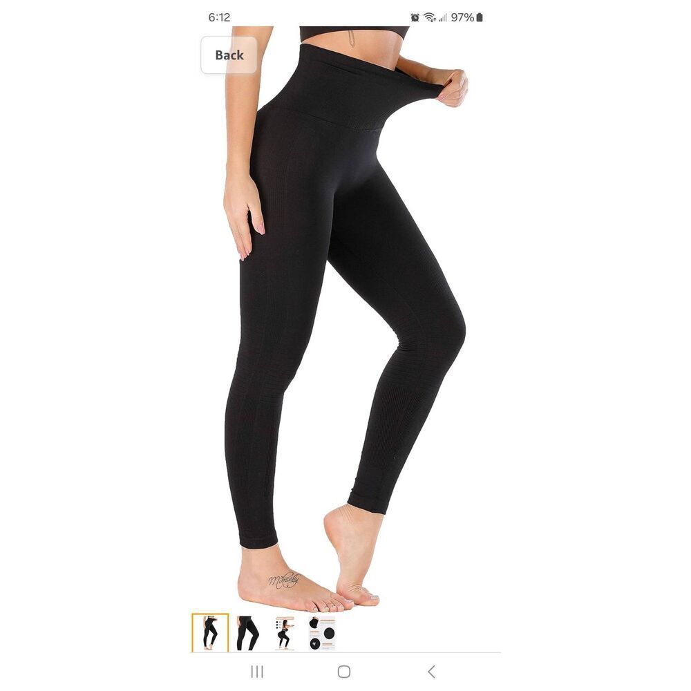 New Medium Running Girl High Waist Yoga Athletic Compression Leggings Pants NWT